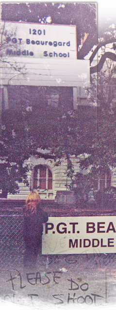 Kinship Circle director Brenda Shoss stands outside one of three St Bernard Parish schools where sheriff deputies and seargents slaughtered 33 dogs and two cats 239x640